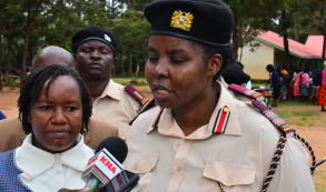 Mabera Deputy County Commissioner Miss Joy Wambua while overseeing the release of girls back to their parents. She said that she had been working hand in hand with chiefs in the area to ensure the girls’ safety.
